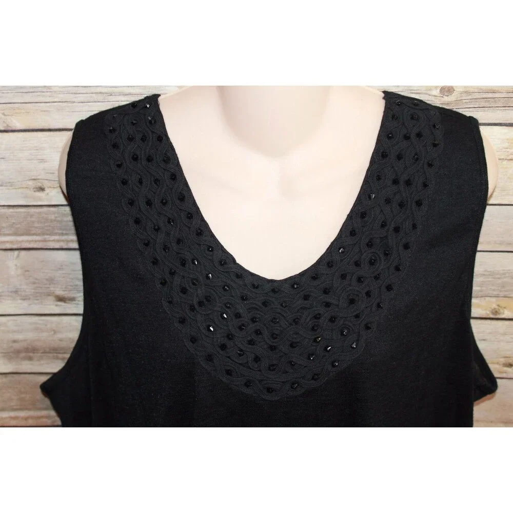 ✨2/$20 NWT Lane Bryant Sleeveless Embellished Rhinestone Top Size 22/24 HW452 - Picture 9 of 16